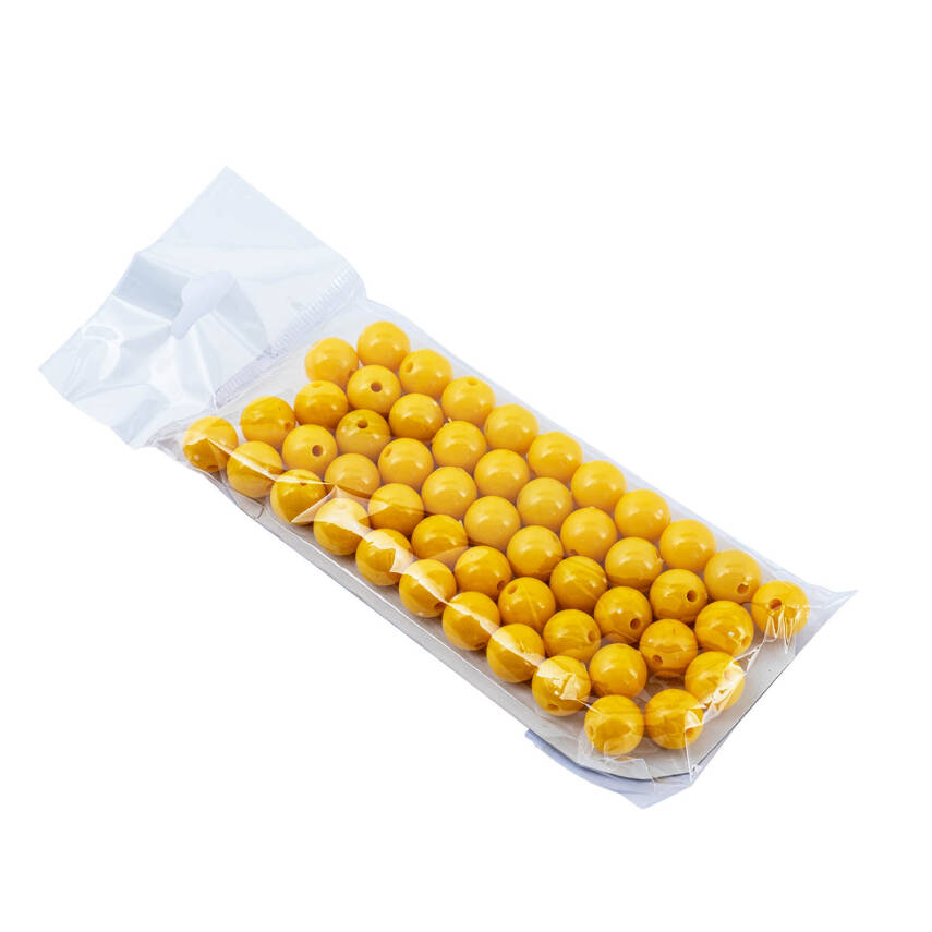 Savex Sarı Renkli Yüzer Sazan Topları - 14mm (50 Adet) - Balık Yemi Boncuk - 1