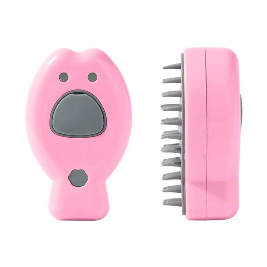 Savex Şarjlı Buharlı Evcil Hayvan Tarağı - Kedi Köpek Tüy Bakım Masaj Aleti - Pembe - 1
