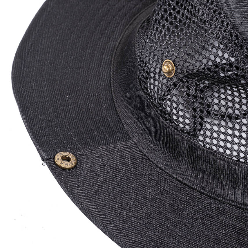 Savex Siyah Fileli Balıkçı Şapkası - Nefes Alabilen Outdoor Şapka - 3
