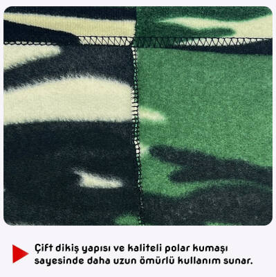 Savex Termal Yeşil Desenli Kar Maskesi - Outdoor Soğuk Hava Balaklav - 4