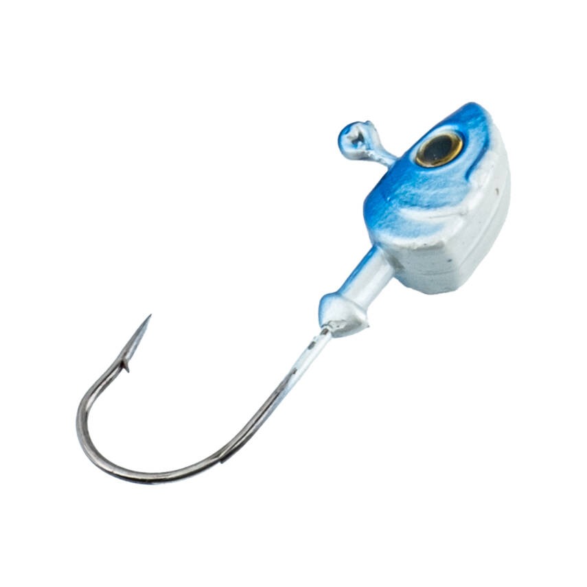 Jighead - Zoka - Kurşunlu Olta İğnesi (XH-A 11) - Mavi Beyaz - 8 gr - 10 Adet - 3