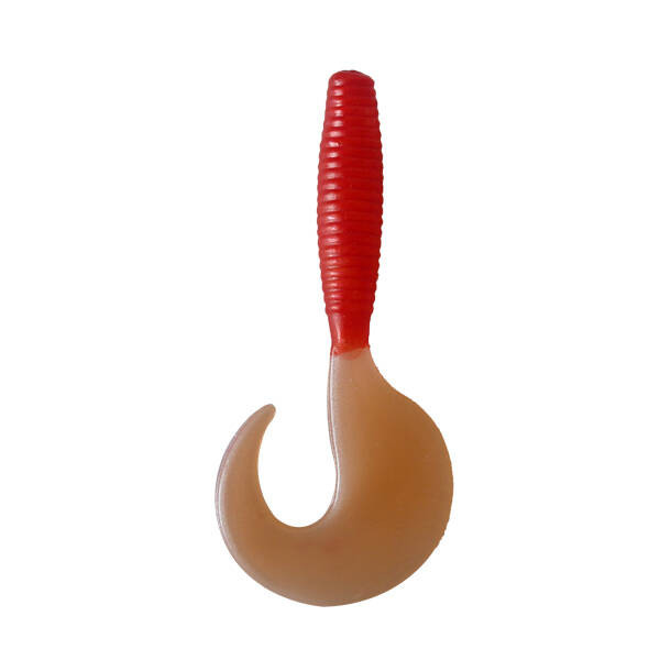 Savex Yumy 65mm Silikon Solucan Yemi - Kırmızı & Beyaz - Balık Avı Sahtesi - 1