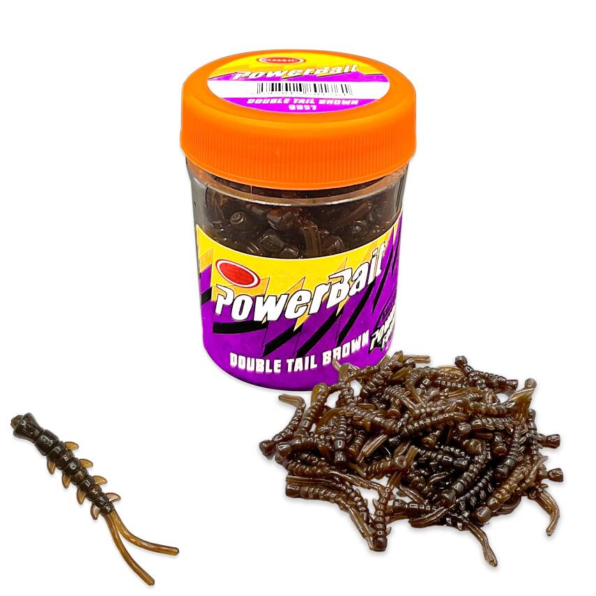 Silikon Kurt Balık Yemi - Kokulu - D Tail - Kahve - Power Bait (9957) - 1