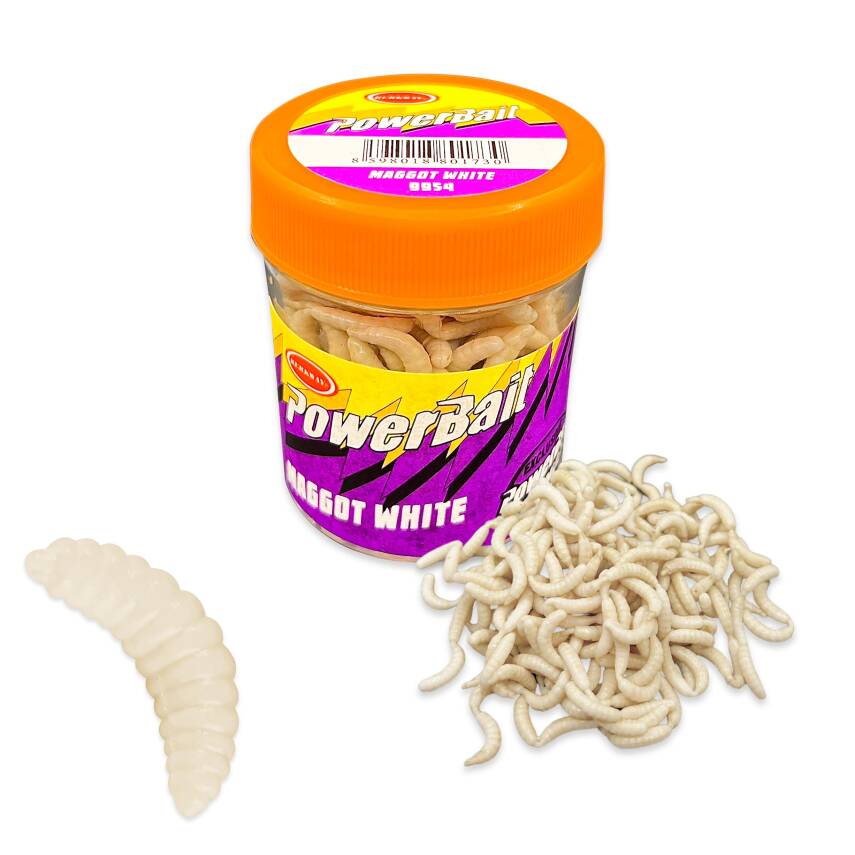 Silikon Kurt Balık Yemi - Kokulu Maggot - Beyaz Power Bait - 1