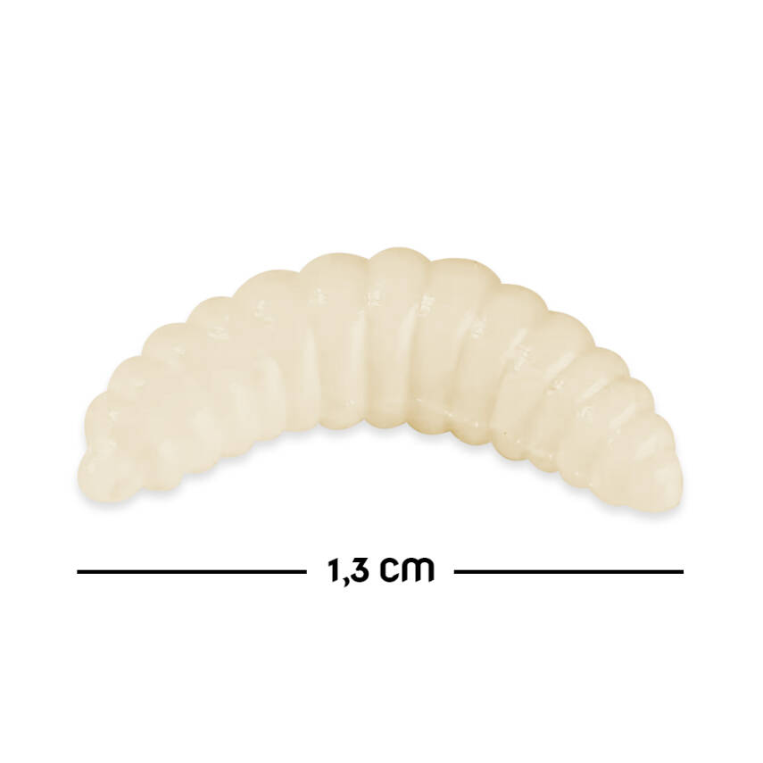 Silikon Kurt Balık Yemi - Kokulu Maggot - Beyaz Power Bait - 2