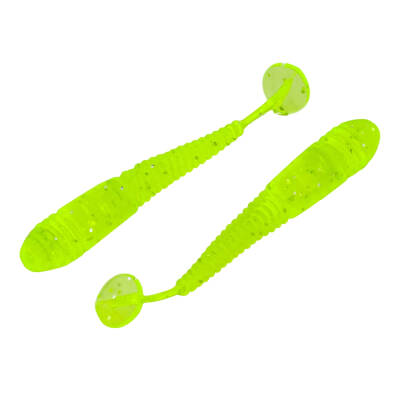 Silikon Kurt Yem - 1,1g 55mm - Fishack Wormix - 1 Adet - UV - Fluo Green - Karides Kokulu - 3