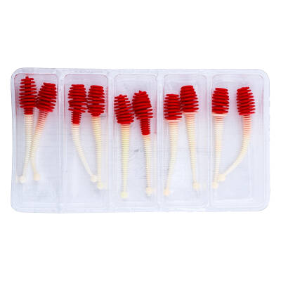 Silikon Kurt Yem - 2,1g 70mm - Fishack Wormix - 1 Adet - Kırmızı/Beyaz - Karides Kokulu - 4