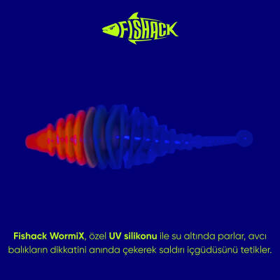 Silikon Kurt Yem - 3g 65mm - Fishack Wormix - Karides Kokulu - 2
