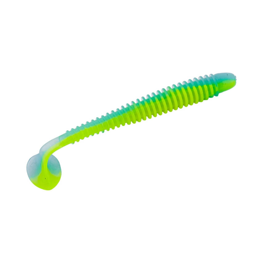 Silikon Kurt Yem - 4,2g 105mm - Turna/Levrek Silikonu - Mavi/Yeşil - Karides Kokulu - 3