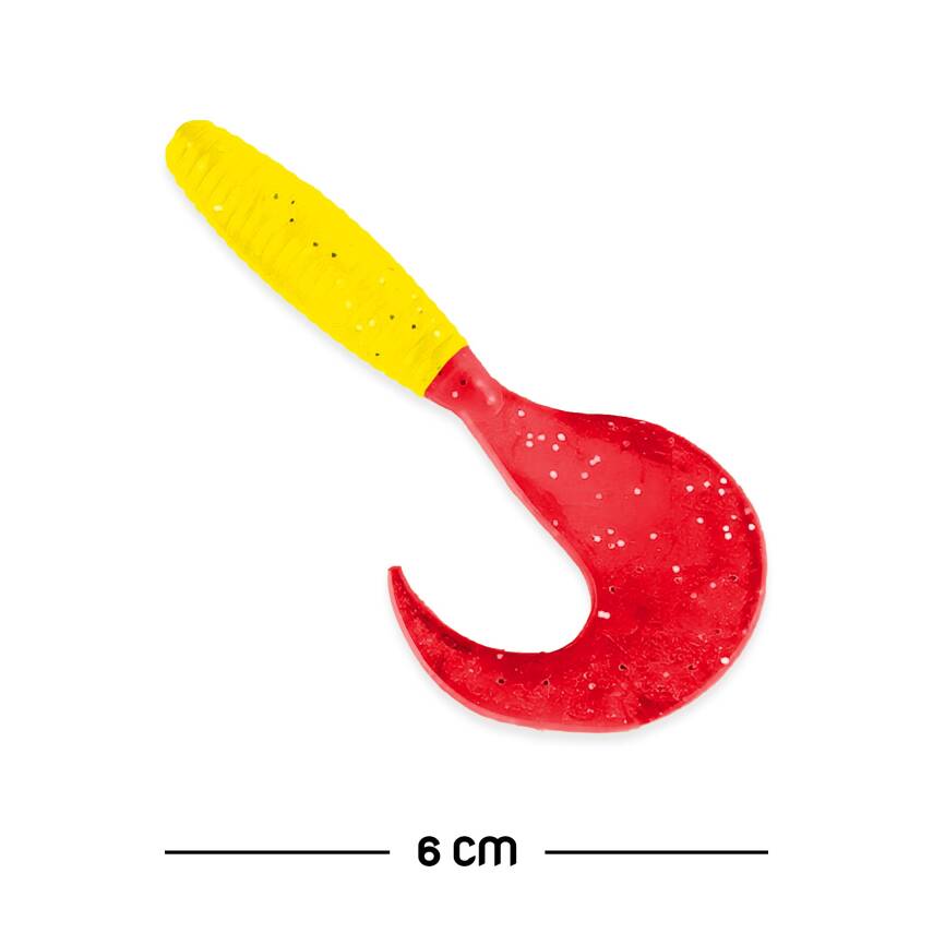 Silikon Kurt Yem - 60mm - Kırmızı/Sarı - Yumy (18065-456) - 1