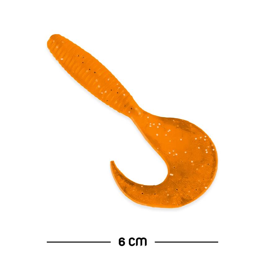 Silikon Kurt Yem - 60mm - Turuncu - Yumy - 1