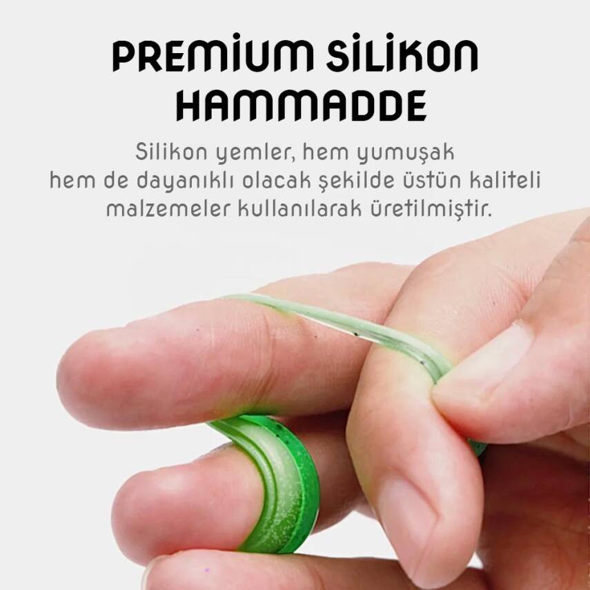 Silikon Kurt Yem - 60mm - Turuncu - Yumy - 4