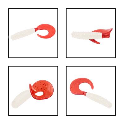 Silikon Kurt Yem - 95mm - Kırmızı/Beyaz - Yumy (460-O-18095) - 2