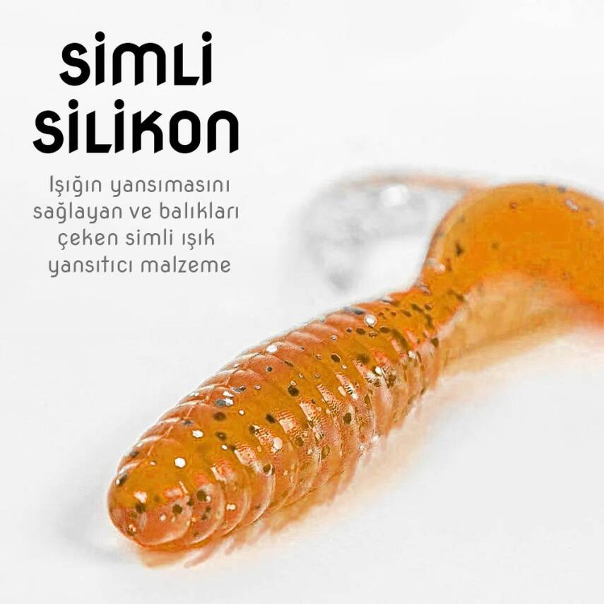 Silikon Kurt Yem - 95mm - Turuncu - Yumy (18095-SM024-10) - 3