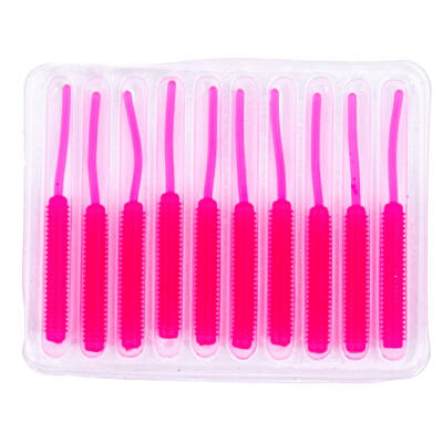 Silikon Kurt Yem - LRF Yem - 1g 52mm - Fishack Wormix - 10 Adet - Pink - UV Silikon - 4