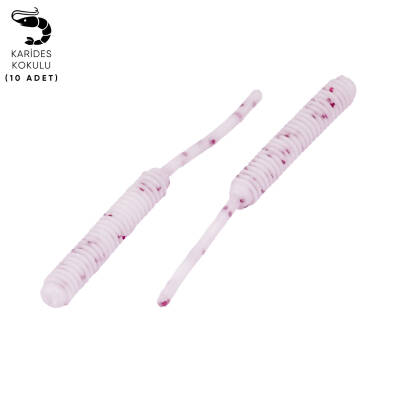 Silikon Kurt Yem - LRF Yem - 1g 52mm - Fishack Wormix - 10 Adet - White