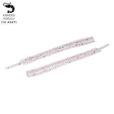 Fishack Wormix Silikon Kurt Yem - LRF Yem - 1g 70mm - Beyaz - 10 Adet