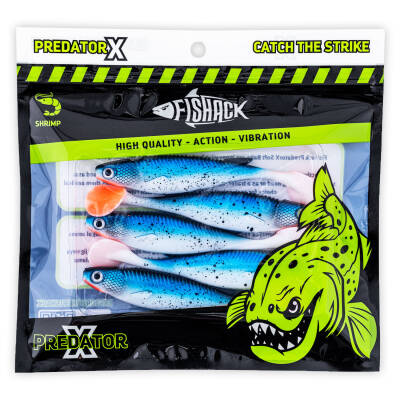 Silikon Sahte Balık - 10g 100mm - Fishack PredatorX - UV Boyalı - Aqua - 5