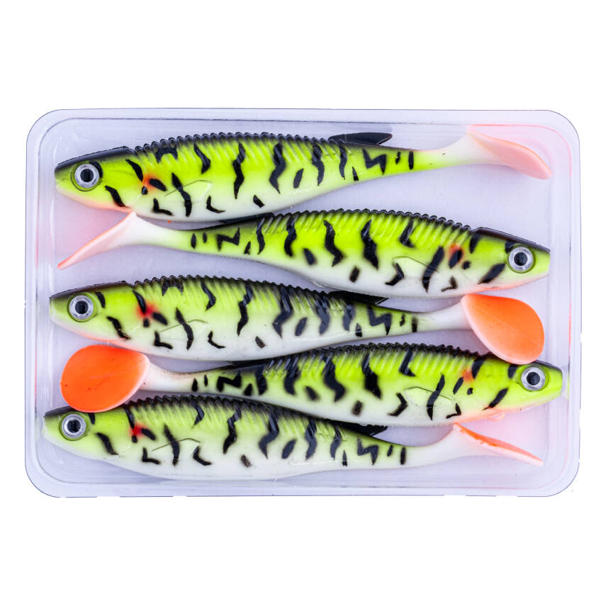 Silikon Sahte Balık - 10g 100mm - Fishack PredatorX - UV Boyalı - Bleed - 4