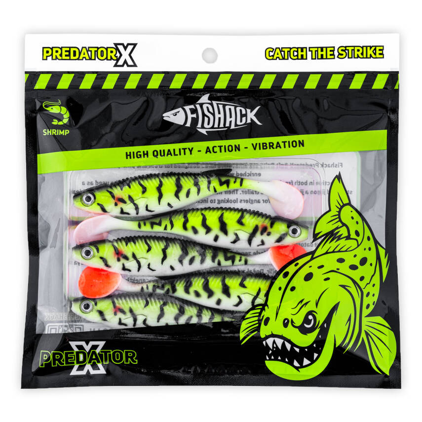 Silikon Sahte Balık - 10g 100mm - Fishack PredatorX - UV Boyalı - Bleed - 5