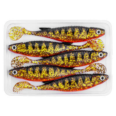 Silikon Sahte Balık - 10g 100mm - Fishack PredatorX - UV Boyalı - Lava - 4