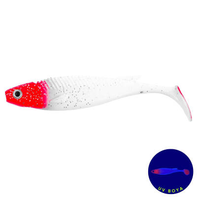 Silikon Sahte Balık - 10g 100mm - Fishack PredatorX - UV Boyalı - Redhead