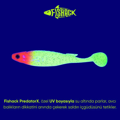 Silikon Sahte Balık - 10g 100mm - Fishack PredatorX - UV Boyalı - Solar - 3