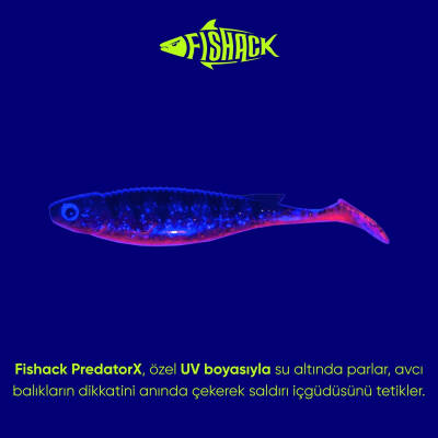 Silikon Sahte Balık - 10g 100mm - Fishack PredatorX - UV Boyalı - Strike - 7