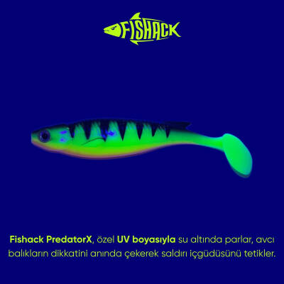 Silikon Sahte Balık - 10g 100mm - Fishack PredatorX - UV Boyalı - Twitch - 3