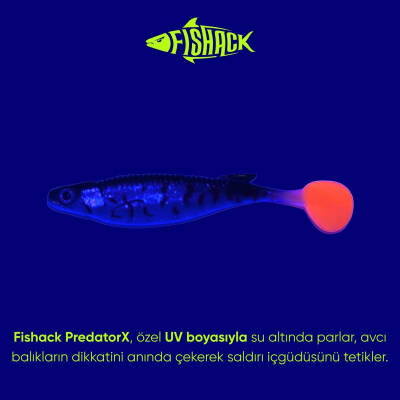 Silikon Sahte Balık - 10g 100mm - Fishack PredatorX - UV Boyalı - Venom - 3
