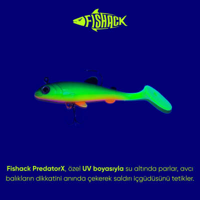 Silikon Sahte Balık - 15g 100mm - Üçlü İğneli - Fishack - UV Boyalı - Liechen - 4