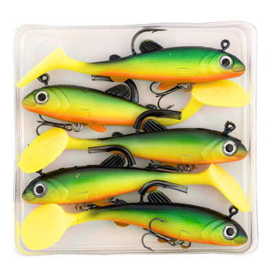 Silikon Sahte Balık - 15g 100mm - Üçlü İğneli - Fishack - UV Boyalı - Liechen - 5