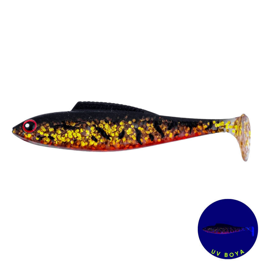 Silikon Sahte Balık - 4,5g 85mm - Fishack PredatorX - UV Boyalı - Copper - 1