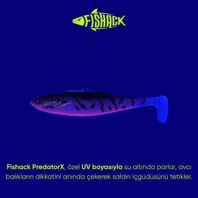 Silikon Sahte Balık - 4,5g 85mm - Fishack PredatorX - UV Boyalı - Dash - 3