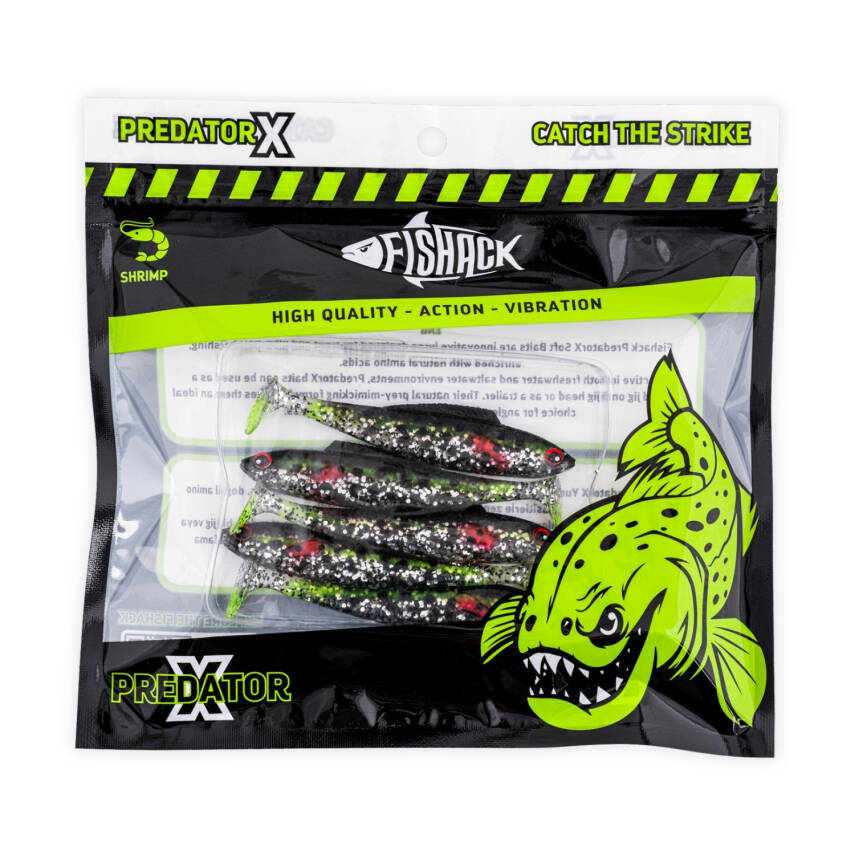 Silikon Sahte Balık - 4,5g 85mm - Fishack PredatorX - UV Boyalı - Fleck - 5