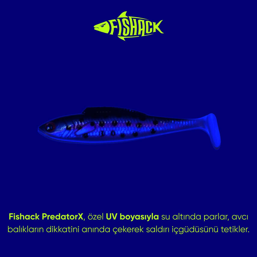 Fishack PredatorX UV Boyalı Vibe Silikon Sahte Balık - 85mm - 3