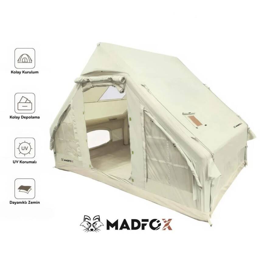 Şişme Çadır - Baca Çıkışlı - Madfox - Bigless Glamping Cotton Inflatable - 4