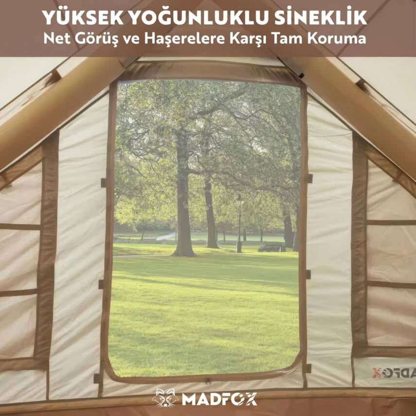 Şişme Çadır - Baca Çıkışlı - Madfox - Bigless Glamping Cotton Inflatable - 5