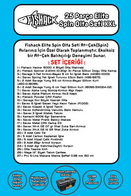 Spin At-Çek Deniz ve Göl Profesyonel Olta Seti Takımı - XXL - 2.40MT / 10-30GR - 42 Parça Elite - 2