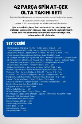 Spin At-Çek Deniz ve Göl Profesyonel Olta Seti Takımı - XXL - 2.40MT / 10-30GR - 42 Parça Elite - 4