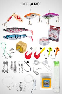 Spin At-Çek Deniz ve Göl Profesyonel Olta Seti Takımı - XXL - 2.40MT / 10-30GR - 42 Parça Elite - 5