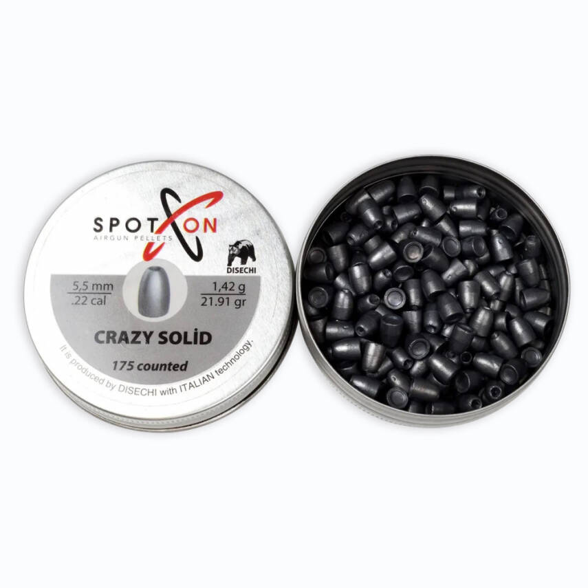 Spoton Crazy Solid 5.5 mm Havalı Tüfek Saçması (175 Adet) - 2