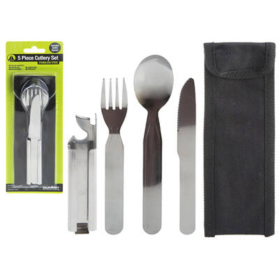 Summit 090/231 5 Parça Çatal Kaşık Bıçak Seti - Kamp ve Piknik Sofralarının Vazgeçilmezi
