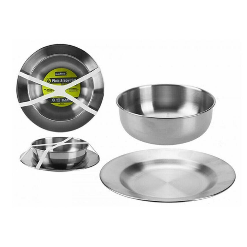 Summit Paslanmaz Çelik Tabak ve Kase Seti - 1