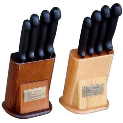 Sürmene Mutfak Bıçağı Seti No:61503 - Ahşap Standlı Profesyonel Bıçak Seti