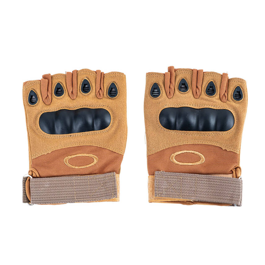 Parmaksız Kemik Taktikal Eldiven - Kum - 1108 - 3