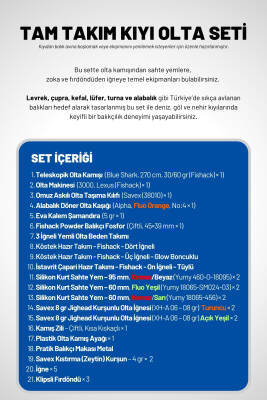 Tam Takım Kıyı Olta Seti - 270cm Kamış 30-60GR / 3000'lik Lexus Olta Makinesi - Taşıma Çantalı - 3