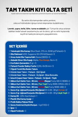 Tam Takım Kıyı Olta Seti - 270cm Kamış 30-60GR / 4000'lik Suppeme Olta Makinesi - Taşıma Çantalı - 3