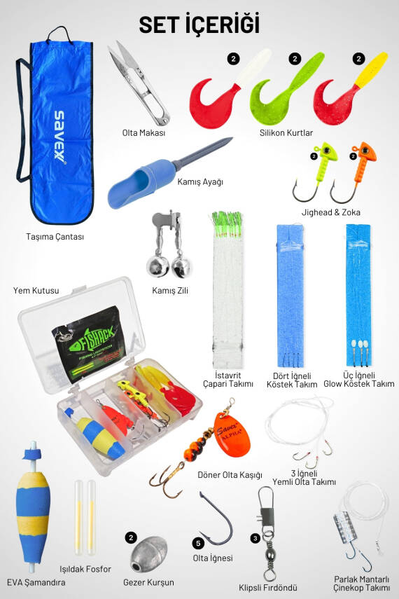 Tam Takım Kıyı Olta Seti - 270cm Kamış ve 3000'lik Lexus Makine - 2