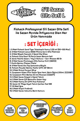 Tam Takım Sazan Olta Seti - 5'li Set - L - 3.30MT/50-100GR - 2